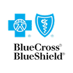 Blue Cross Blue Shield logo with a medical symbol on a shield.