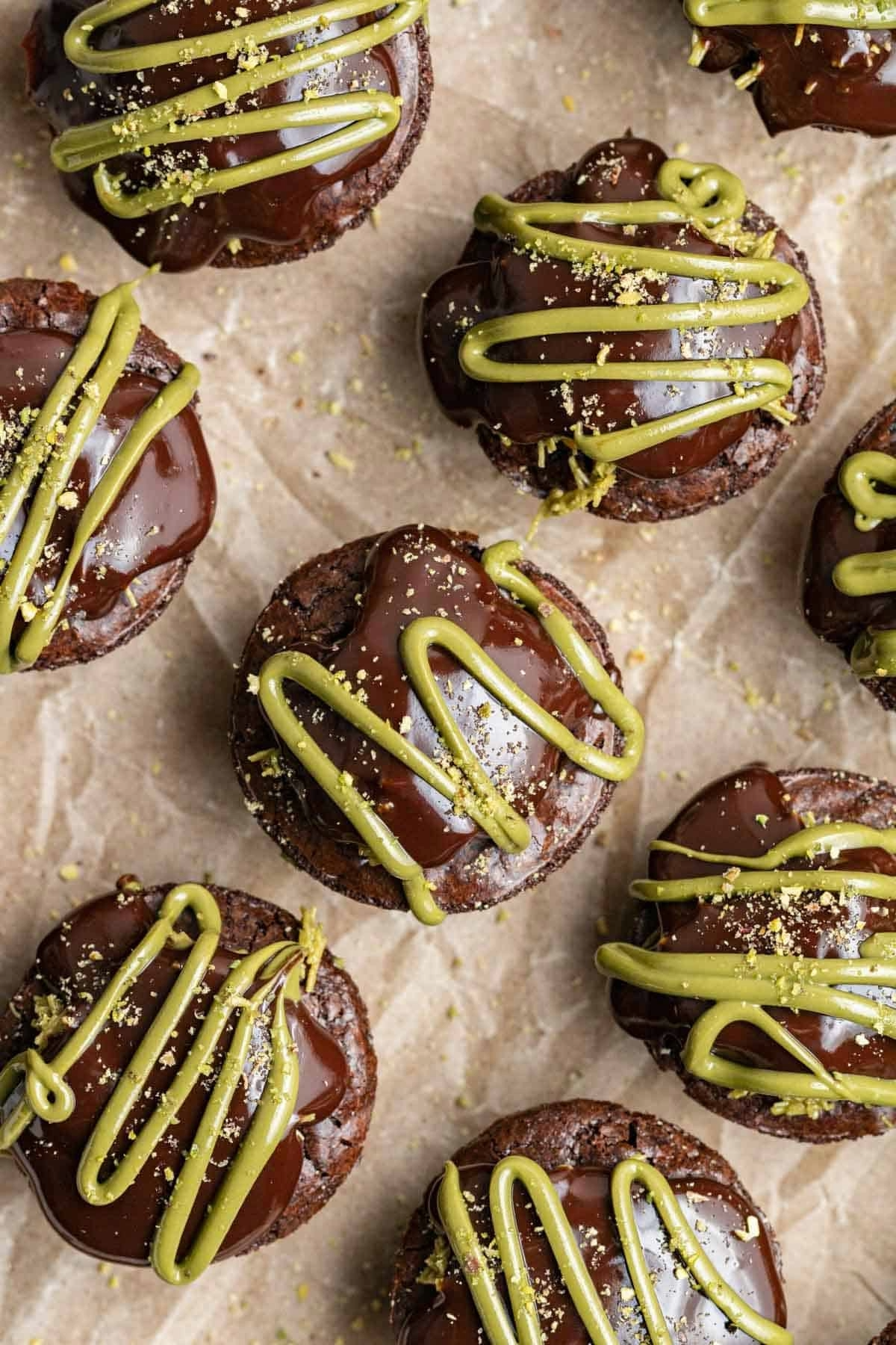 Chocolate Brownie Cookie with Dubai‑style pistachio drizzle