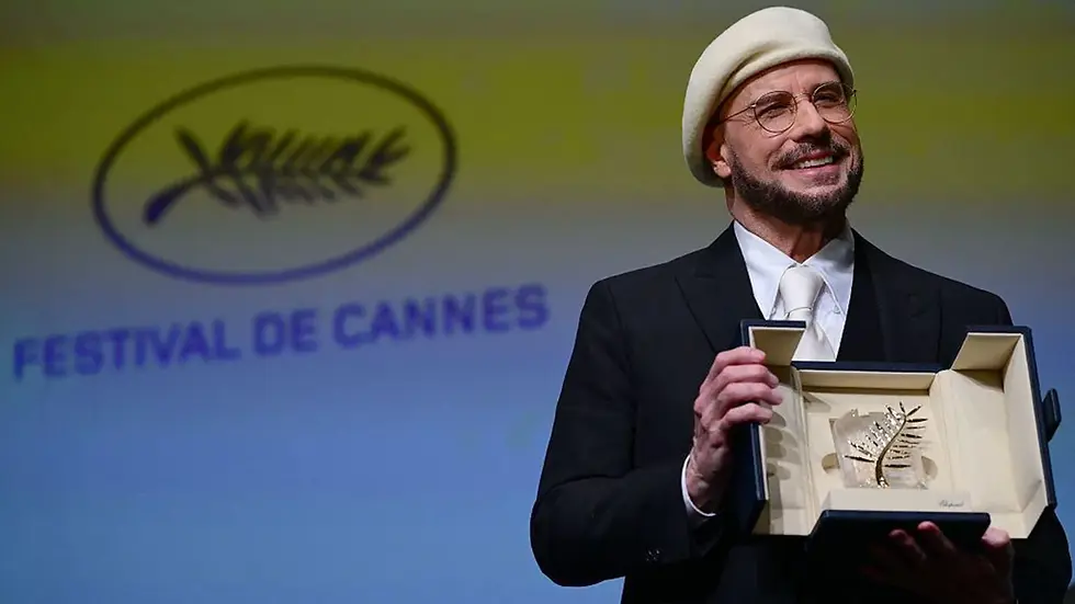 John Travolta was awarded an honorary Palme d'Or at the Cannes Film Festival