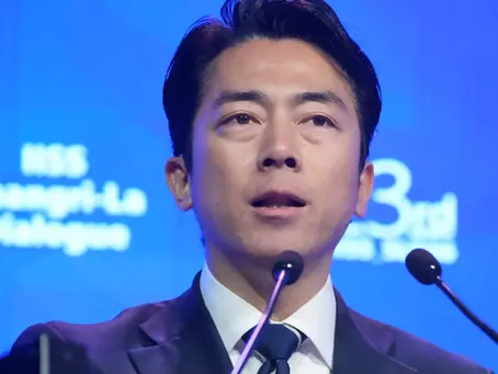 Picture of Japan's Defence Minister Shinjiro Koizumi during Shangri-La Dialogue.