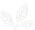 Logo der Psychotherapeutischen Praxis von Petra Slavik in Form eines weißen Blattes auf olivgrünem Hintergrund