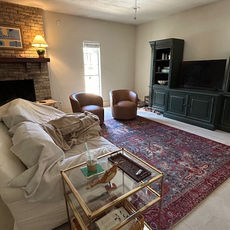 While incomplete, the living room is coming together!