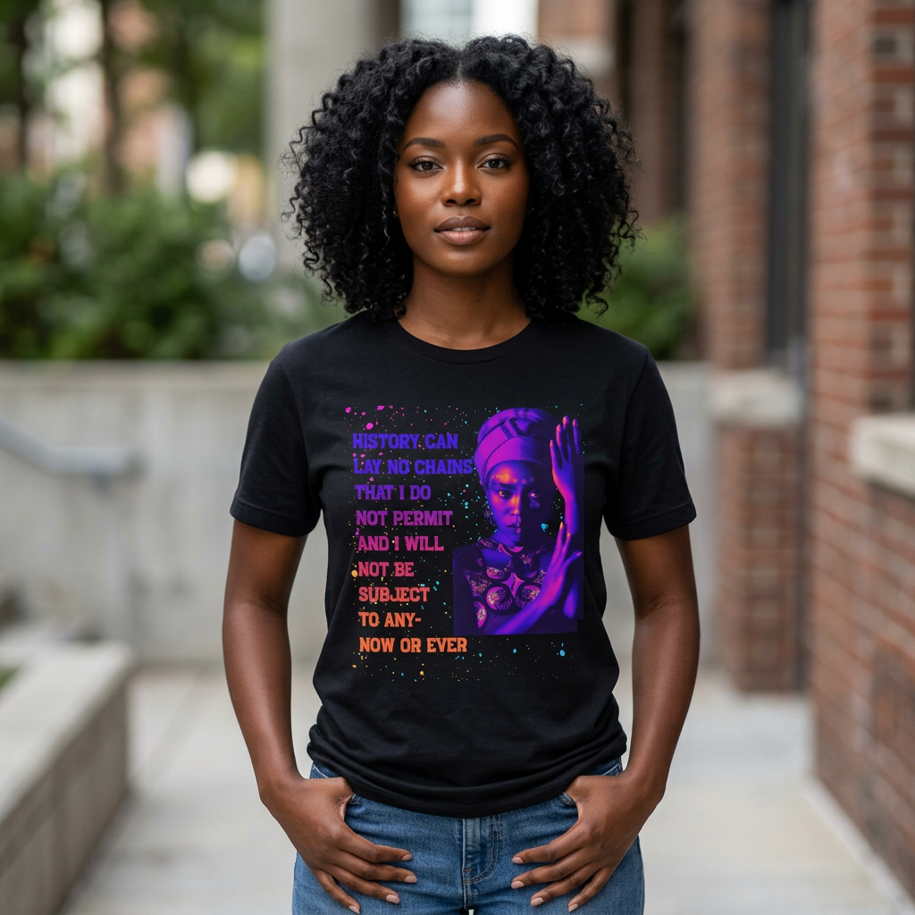 "History Can Lay No Chains" Black Pride Empowerment Tee