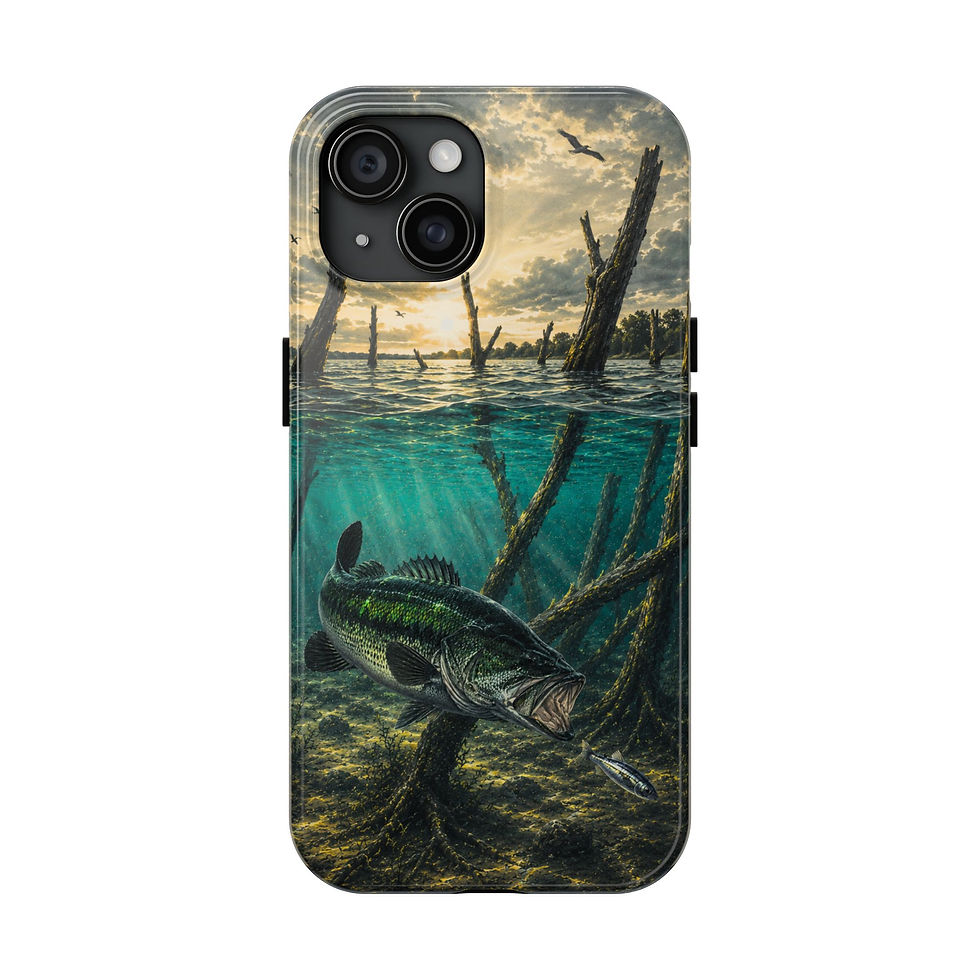 Thumbnail: "Underwater Predators" Tough Fishing Phone Case — Dual Layer Shock Absorption