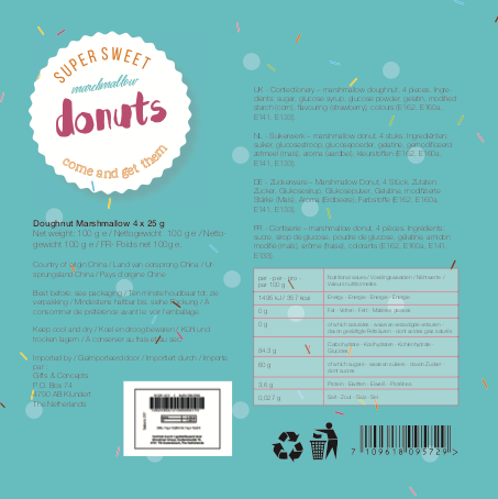 Donutdoos achterkant