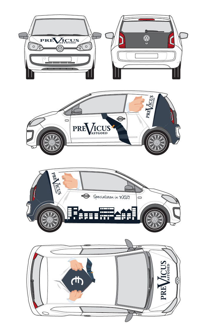 Previcus voorstel belettering auto