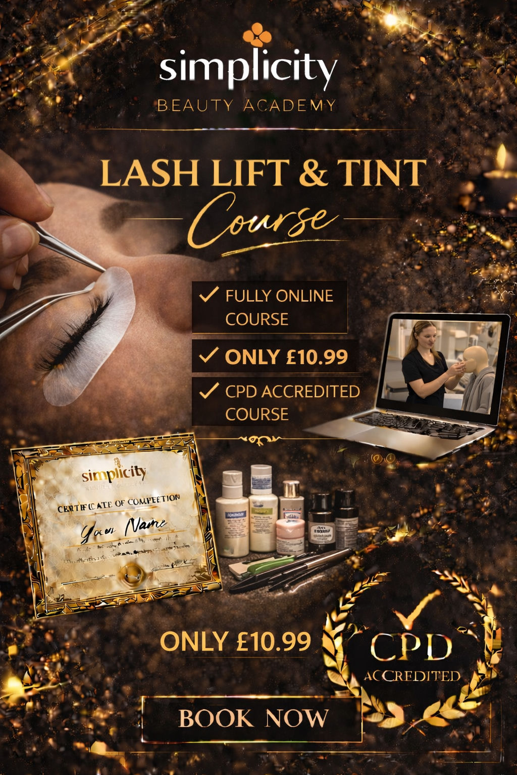 Online Lash lift and tint course 