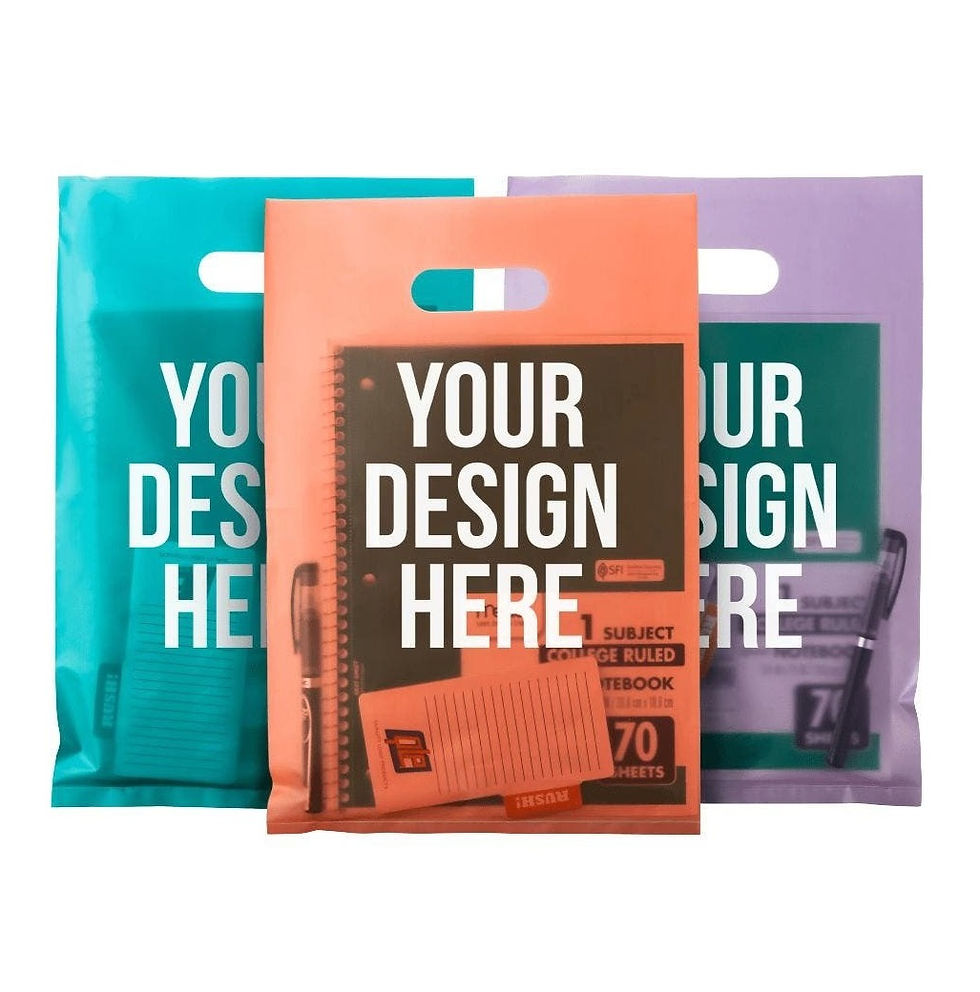 Producer of custom designed die cut plastic bags