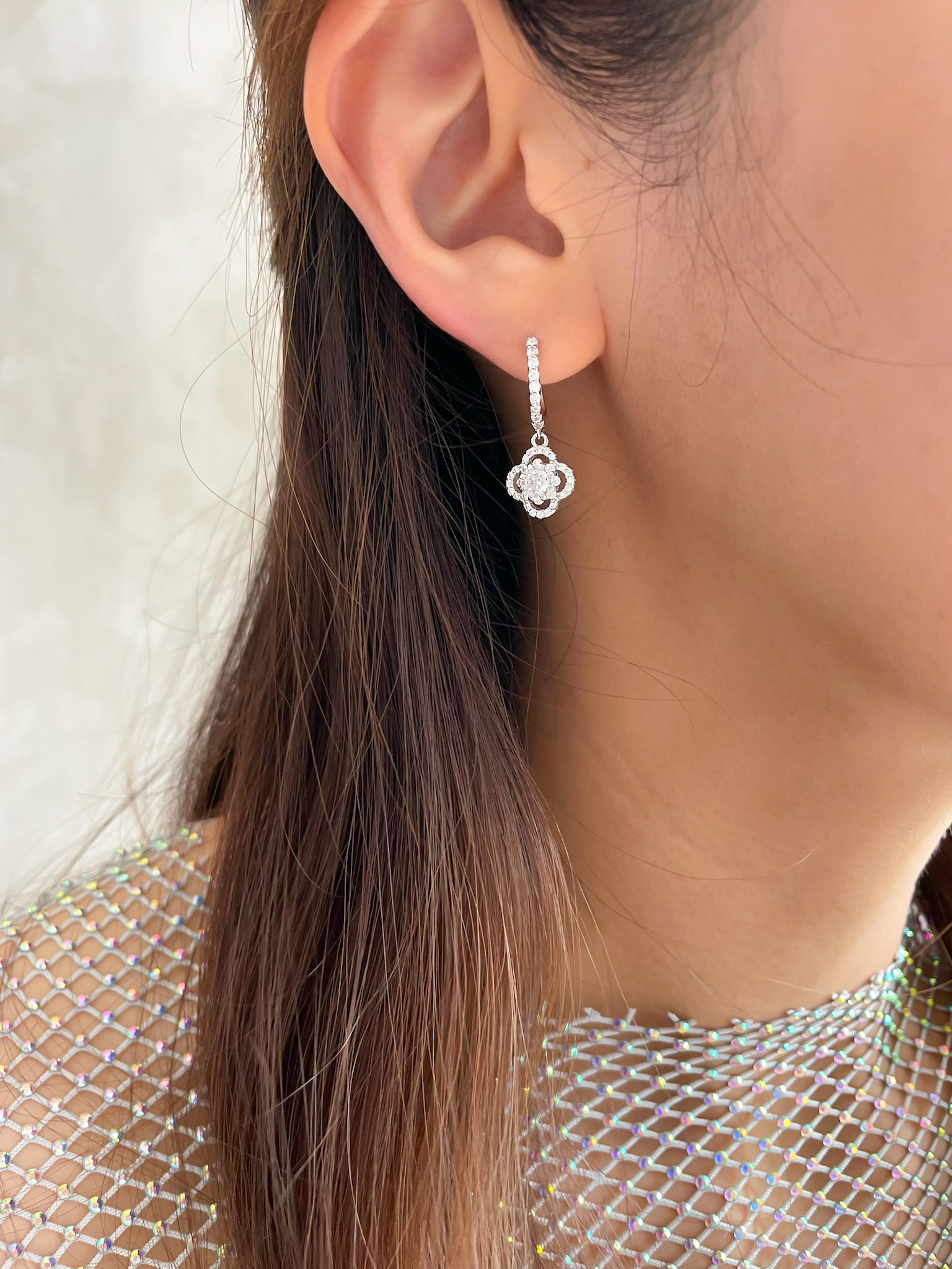 Half Huggies Floral Clover Dangle