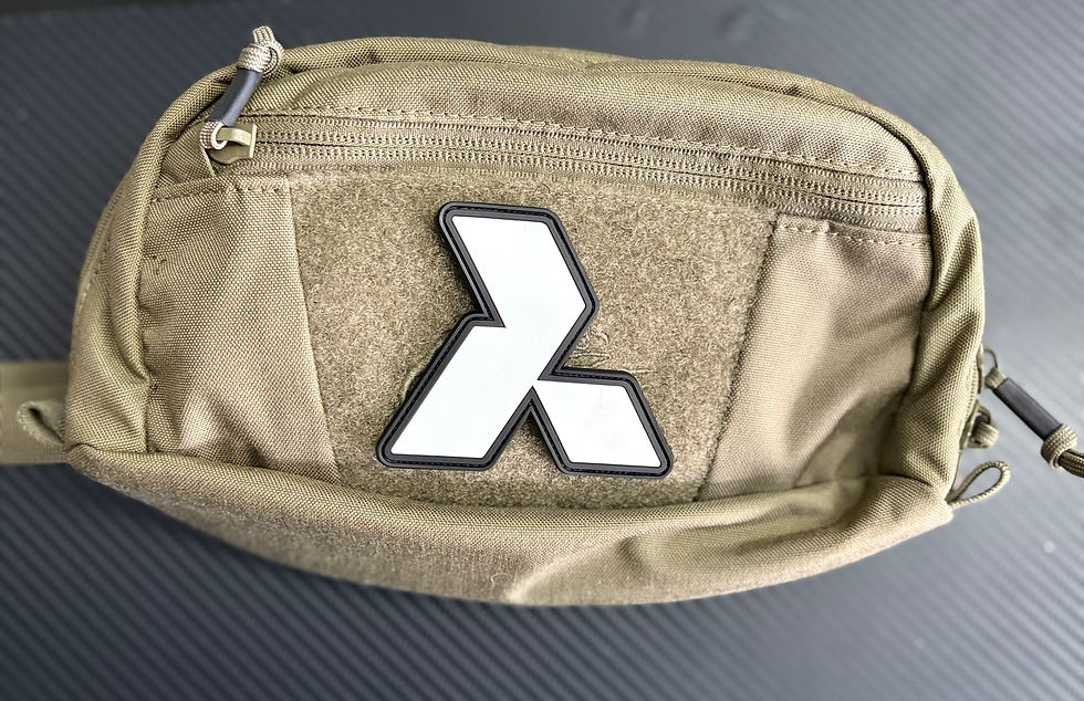 Pax Armata tactical pvc patch on a waist pouch