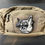 Thumbnail: Battlefiled 6 sticker I own the night in embroidered patch on coyote brown waist pack