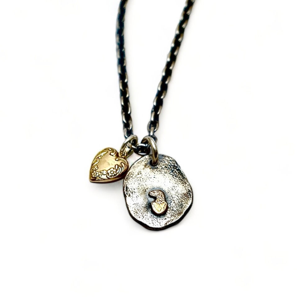 섬네일: K18 Flower Heart Pendant