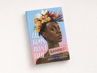 A clean flat-lay image of All Boys Aren't Blue on a neutral background.