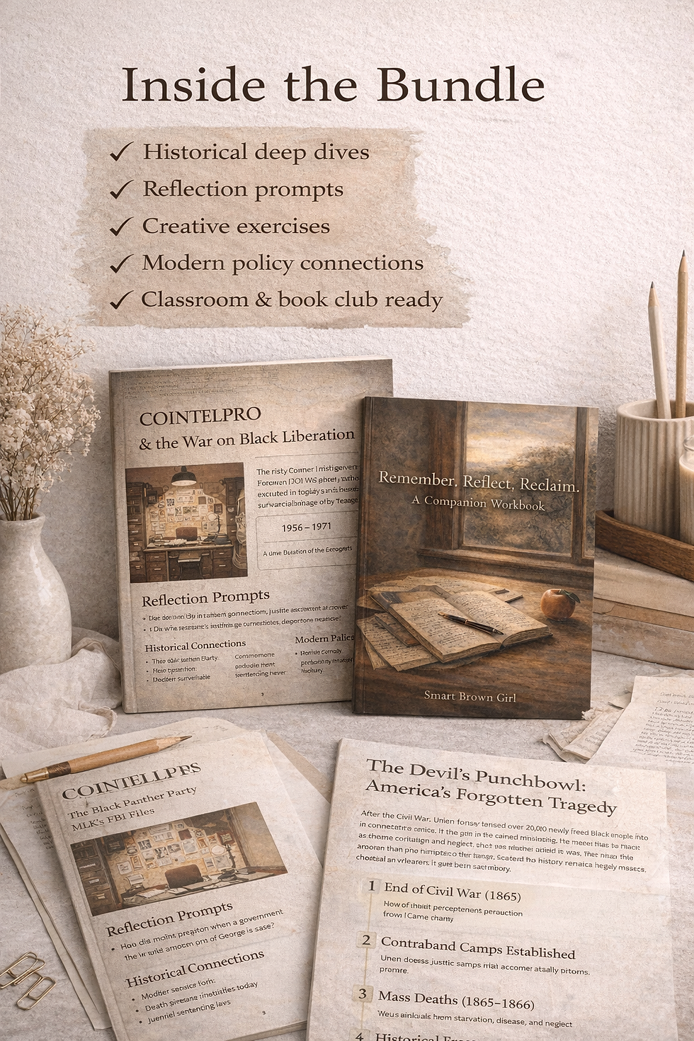 Thumbnail: The Stories They Tried to Bury + Reflective Workbook | Erased Black History