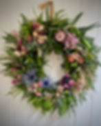 Summer wreath from our somerset flower farm
