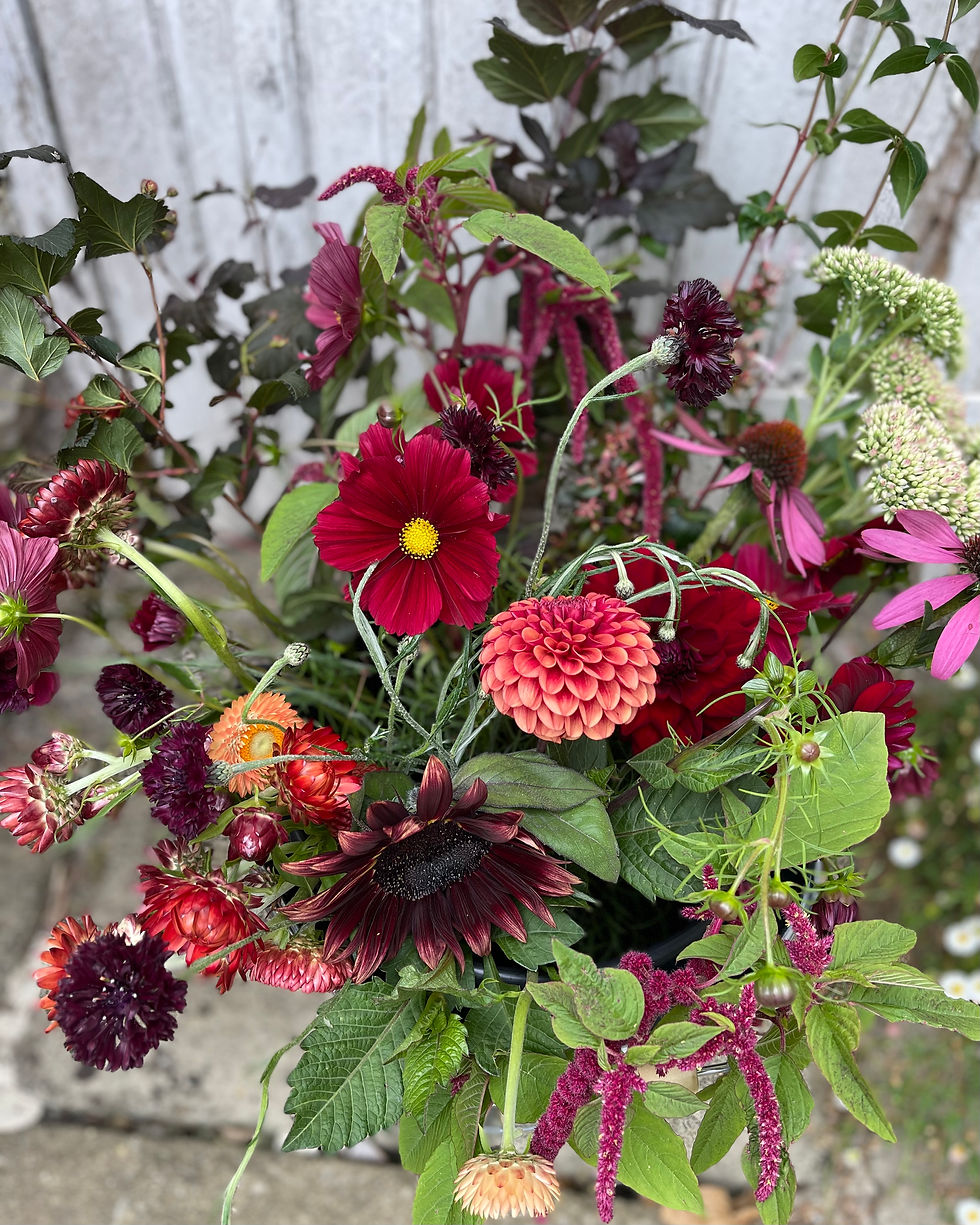 Pink and red event flowers