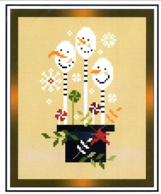 SNOWMEN CANDY Stitch N Needs Pattern Only