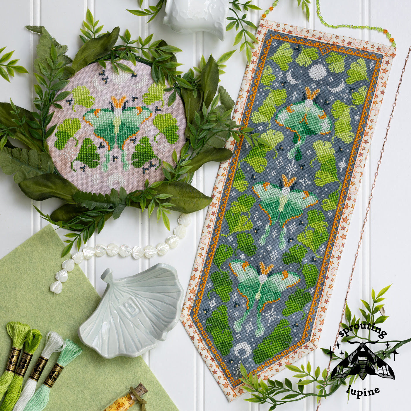 VERDANT REVERIE Sprouting Lupine Pattern Only