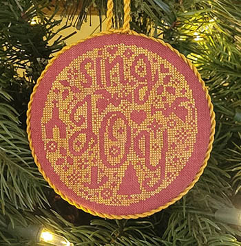 SING JOY BAUBLE Wildfower Stitching Pattern Only | The Stitchery Nook