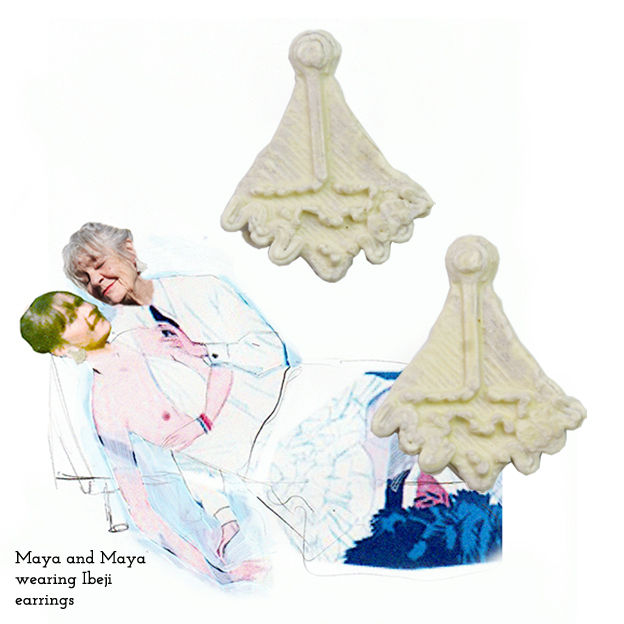 Ibeji Porcelain earrings