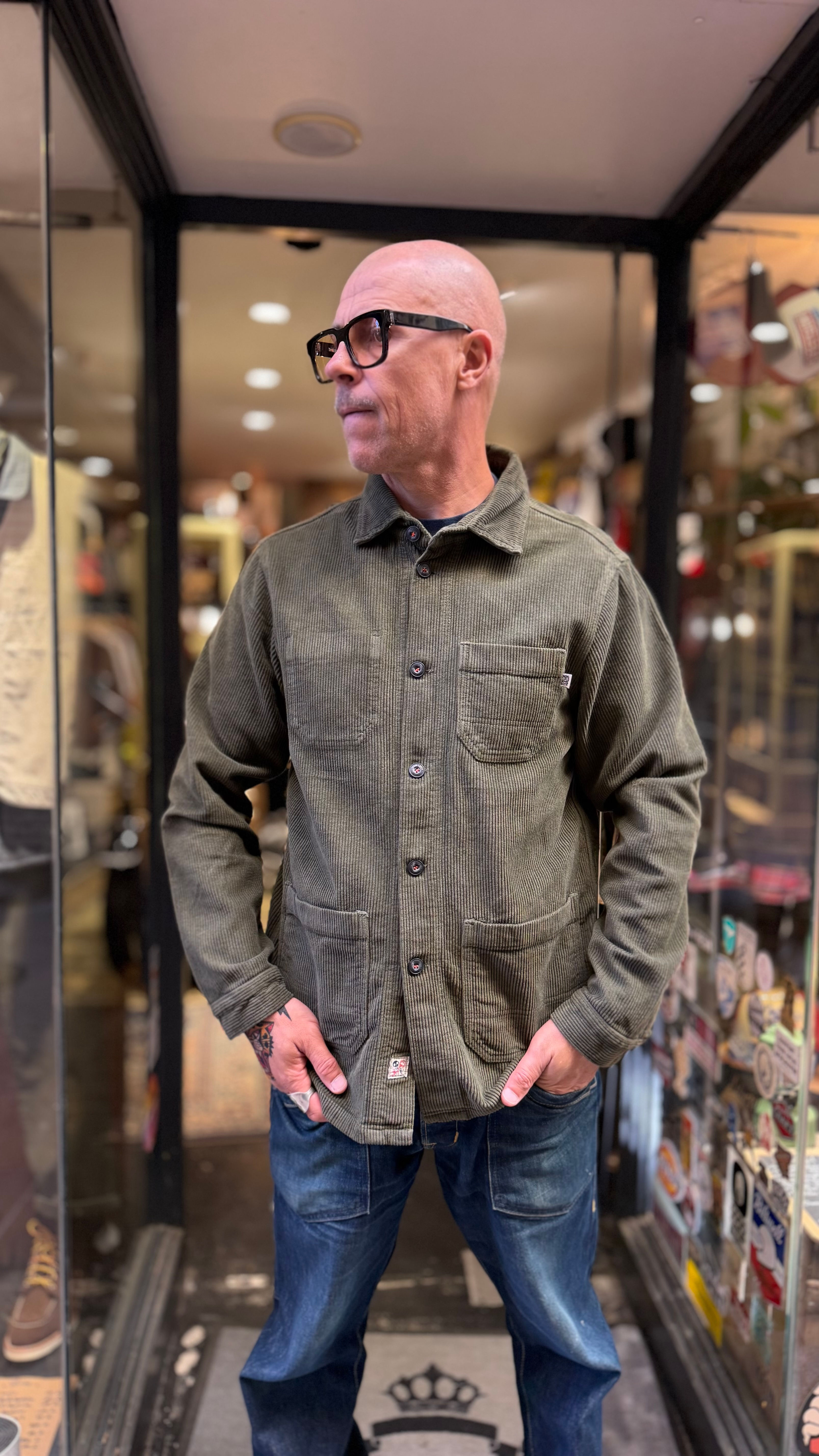 Smc & Co Jackson Pana Jacket velour Kaki