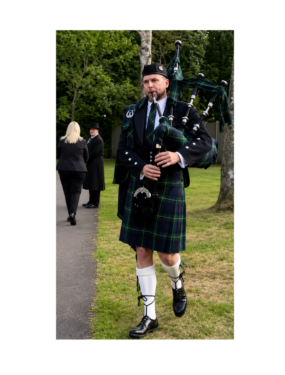 Piping at a funeral