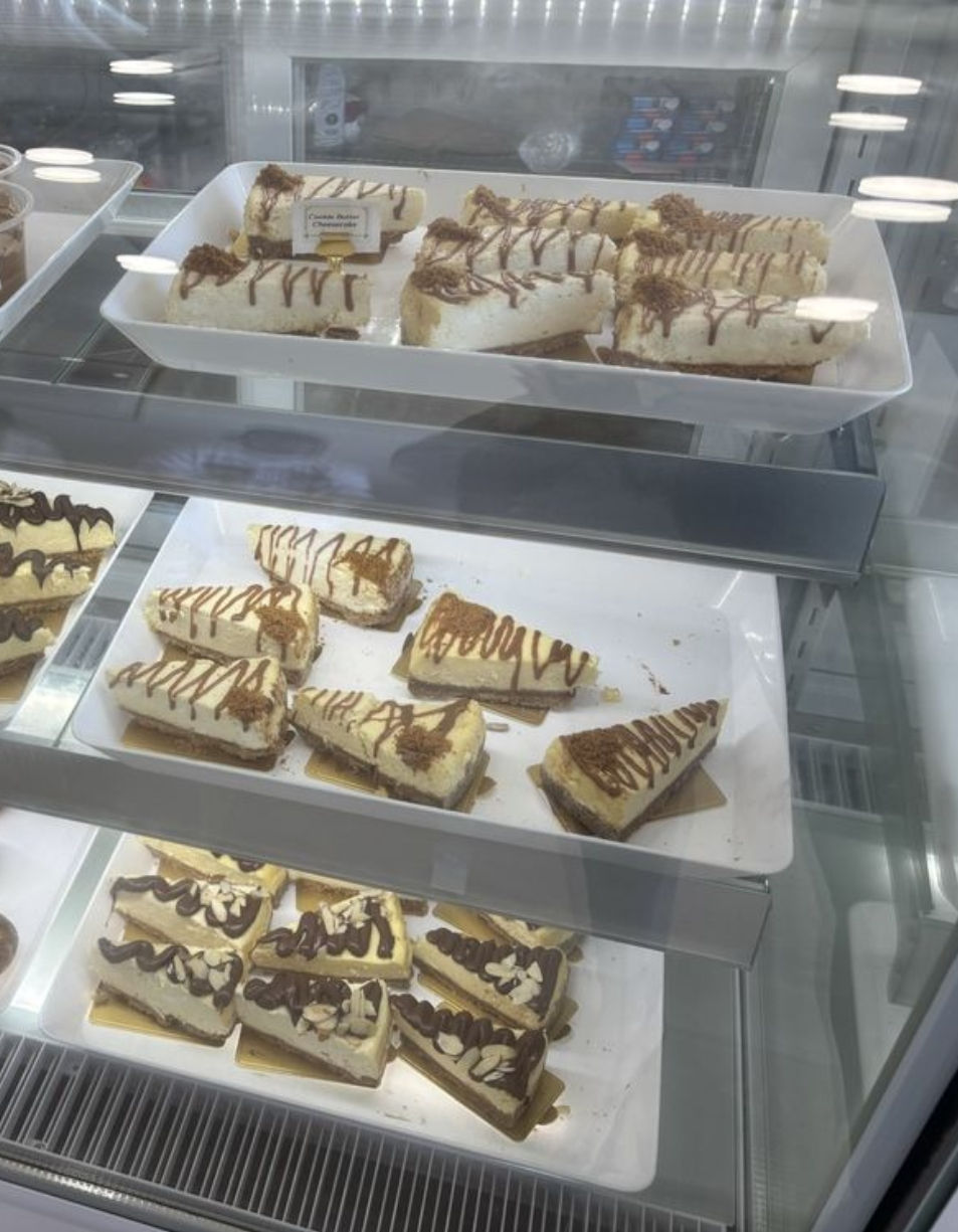 Slices of cheesecake at Downey's Favorite Coffeeshop and Cakery
