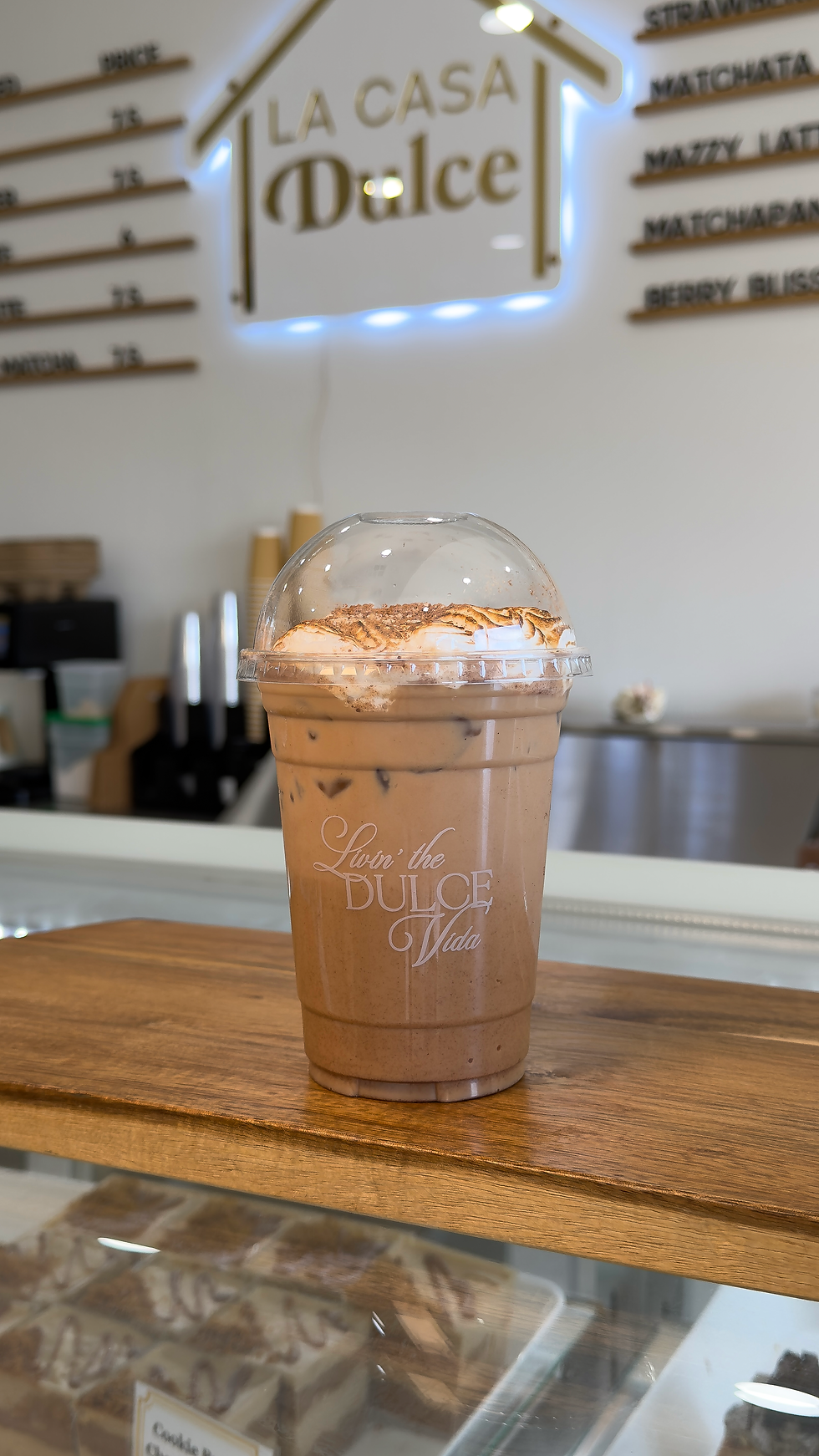 Iced coffee at Downey's favorite coffeeshop and cakery