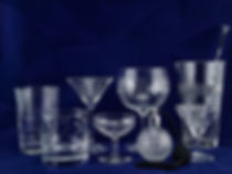 Artículos coctelería, cristal tallado a mano, objetos de regalo, grabación de cristal