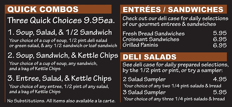 Restaurant | Oregon | New Morning Bakery | Menu Boards