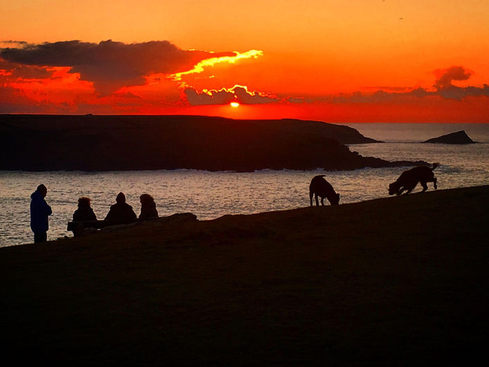 Sunset over Polyjoke beach by Neil Wilkinson