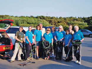 Formby Squirrels Rotary collect 18 bags of rubbish from Lifeboat Road beach