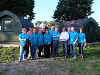 Formby Squirrels Rotary present a cheque for the Altcar Pods project