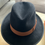 Thumbnail: Black 100% Rabbit Fedora, Size 59 1/2 cm