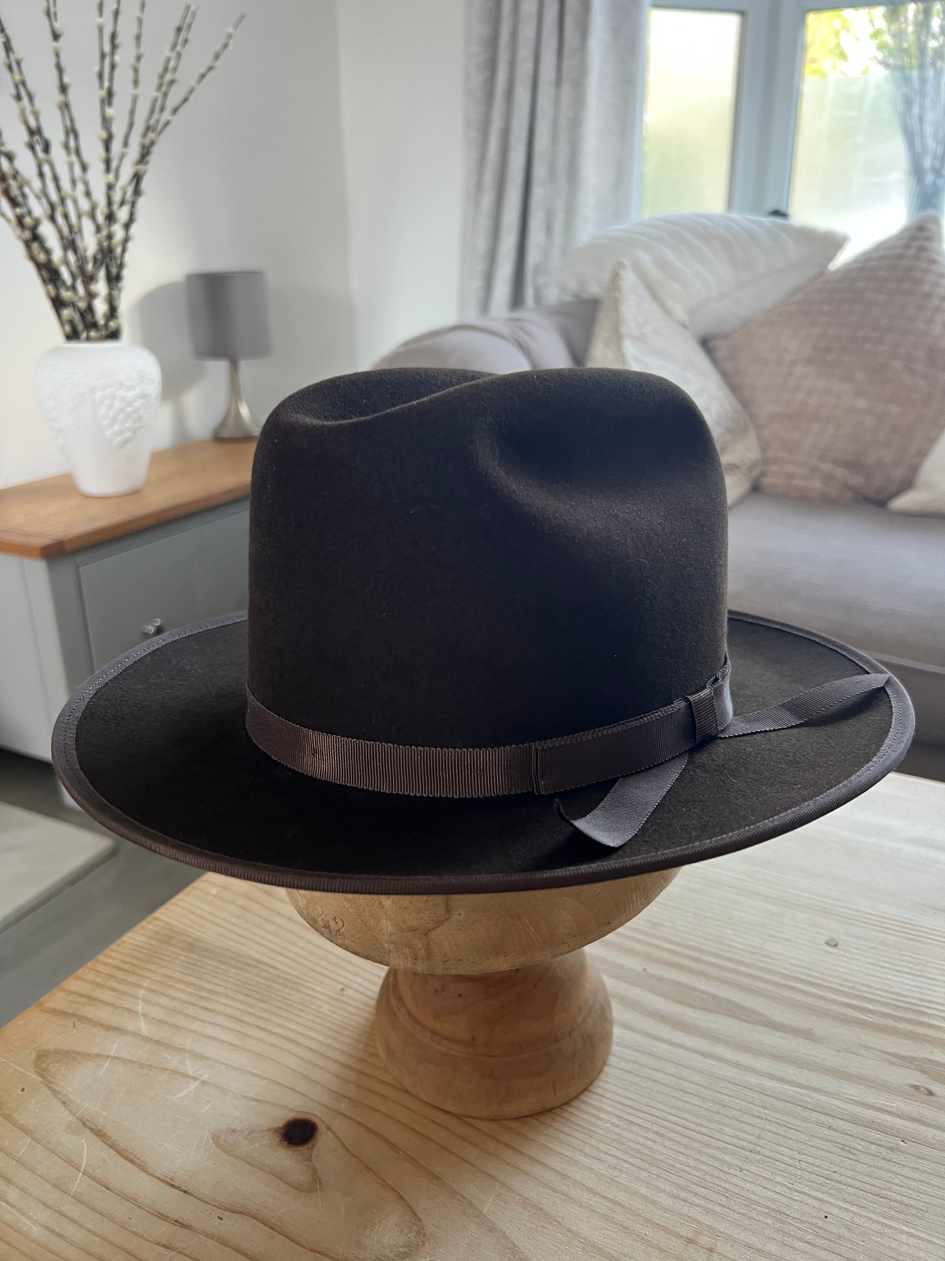 Open Road, 4X, Brown 100% Rabbit Fur Felt, Size 57