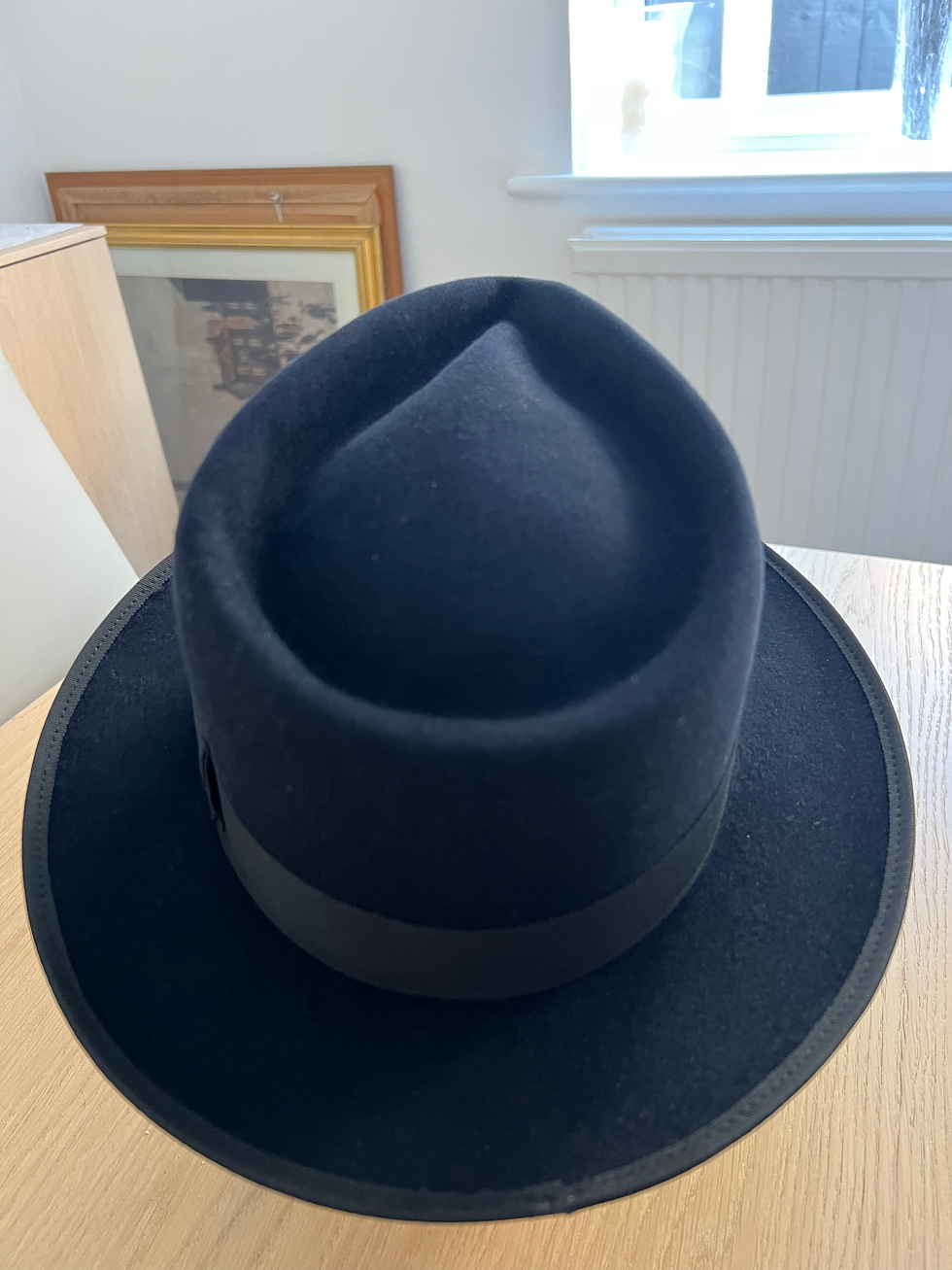 Thumbnail: Blue Mixed Fur Felt Trilby size 60 cm