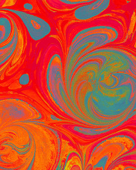 Abstract orange and red image representing reflection and inner voice
