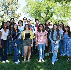 Class of 2028 students posing together (about 15 students)