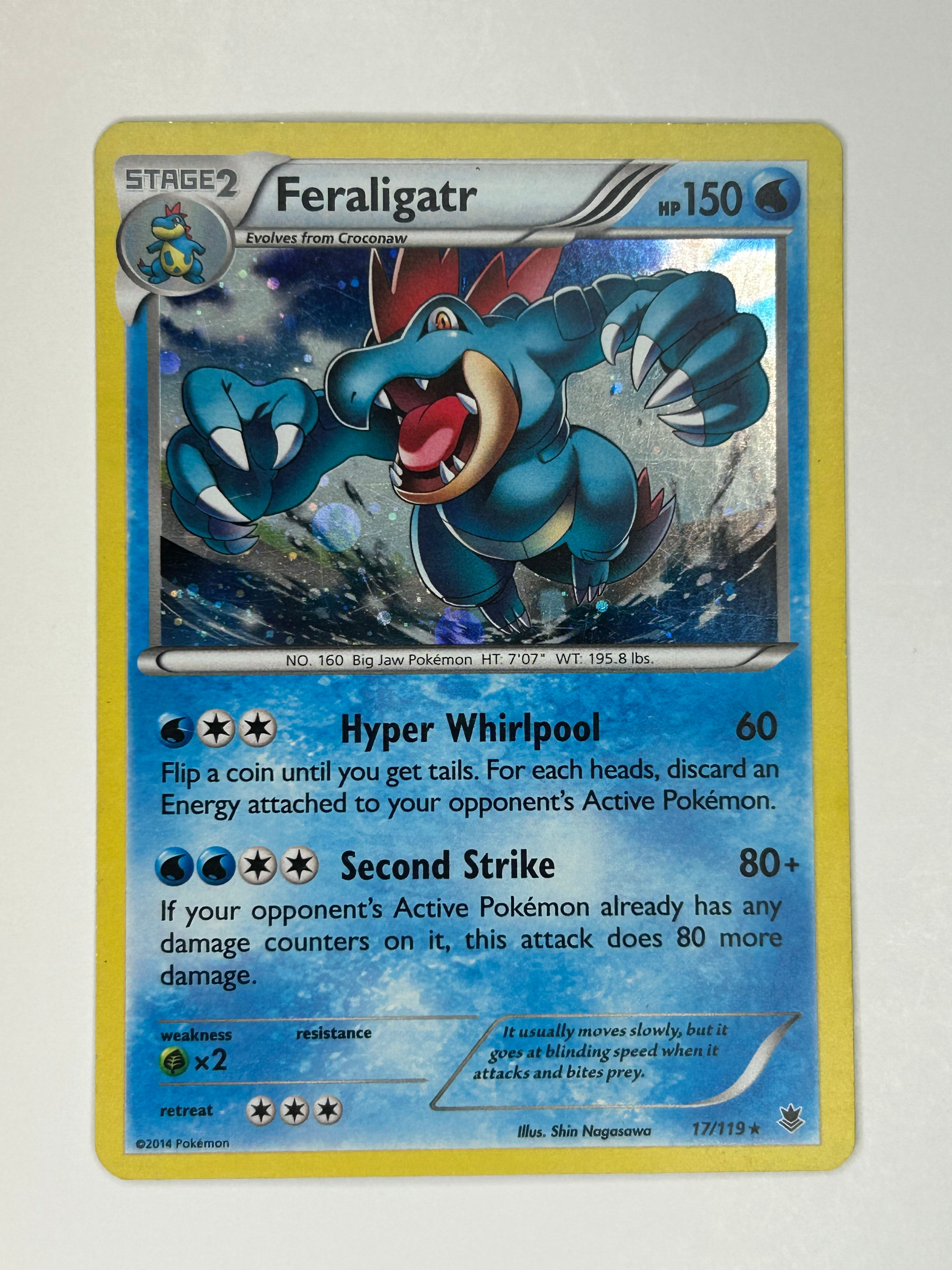 Feraligatr Holo Rare card from the XY—Phantom Forces expansion released