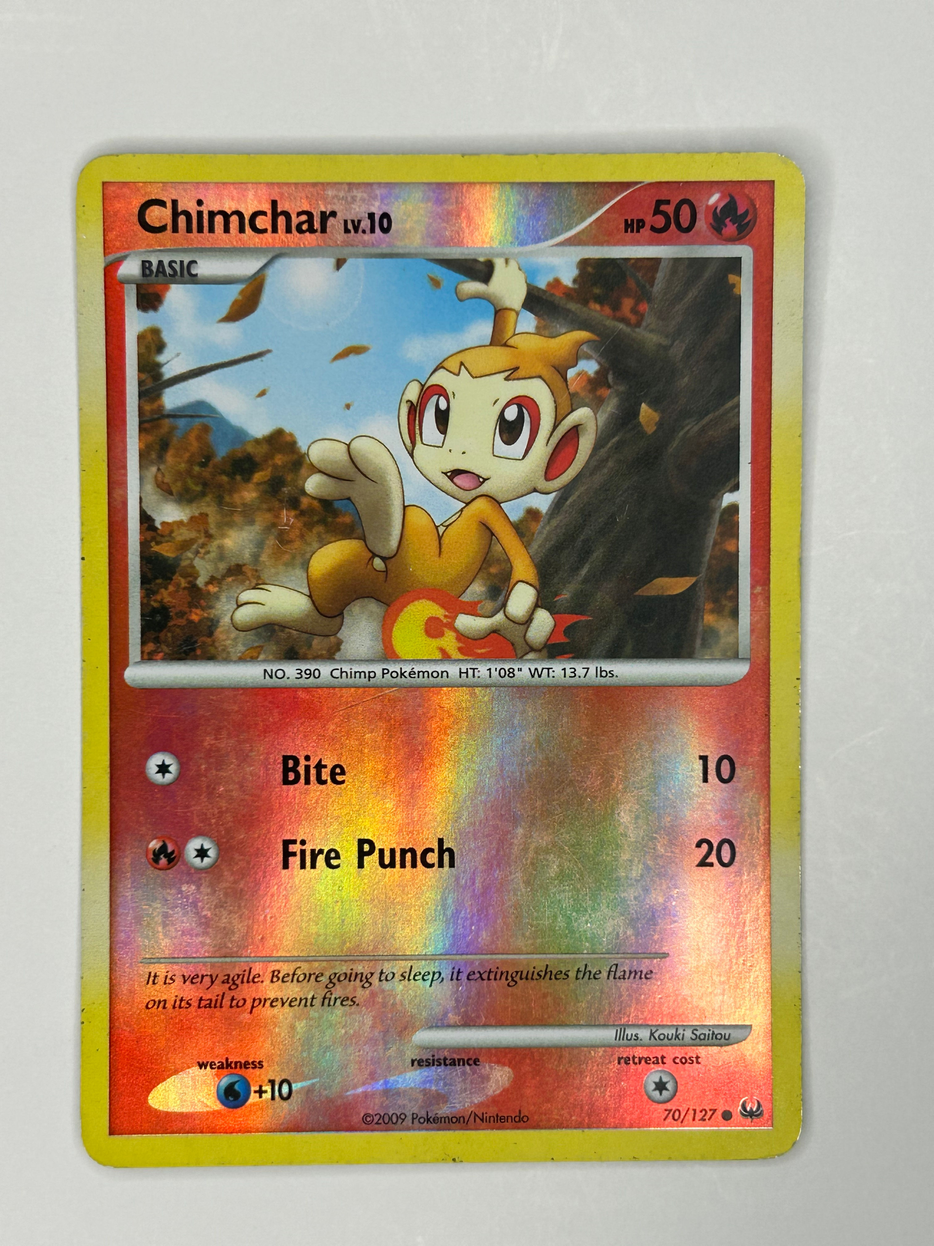 Pokémon Chimchar from the 2009 Platinum Base Set