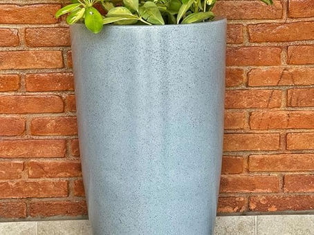Vaso Grande Polietileno Para Plantas Marmorizado