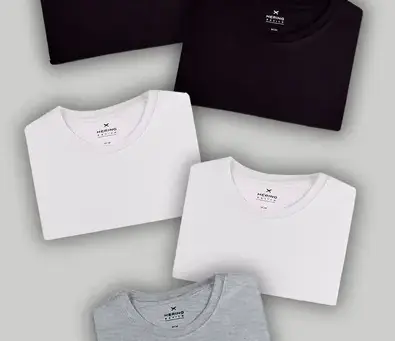 Kit Com 5 Camisetas Masculinas Básicas