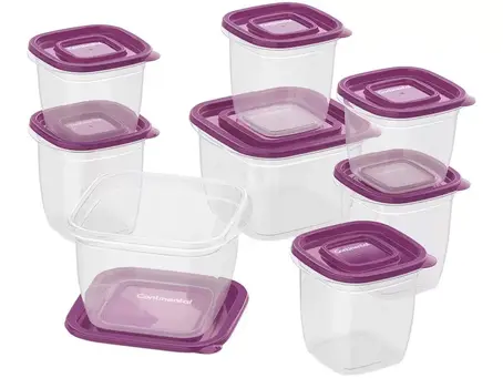 Jogo de Potes de Plástico 8 Peças