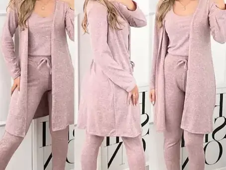 Conjunto Feminino Cardigan 3 Peças