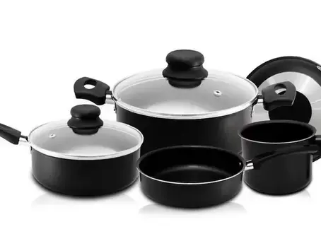 Conjunto De Panelas Teflon Preto 5 Peças