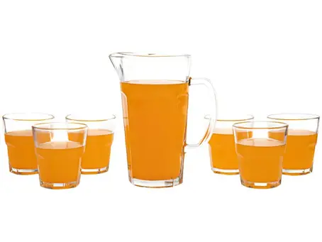 Conjunto de Jarra 1L e Copos 300ml de Vidro