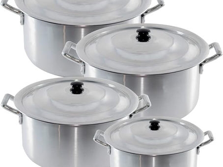Jogo 4 Caçarola Panela Industrial
