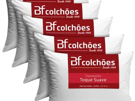 Kit 5 Travesseiro Antialérgico Lavável