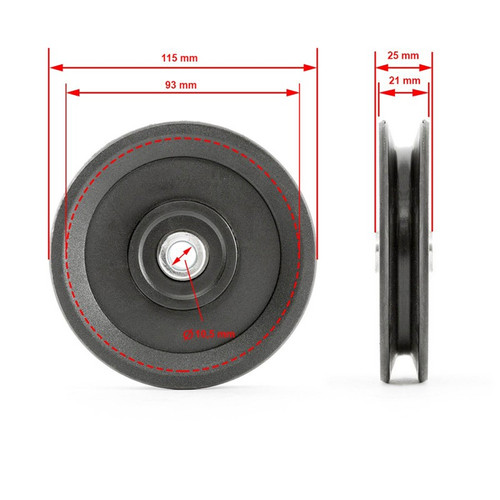 Replacement Gym Pulley 115mm Quality Steel Bearing gymcablesaustralia
