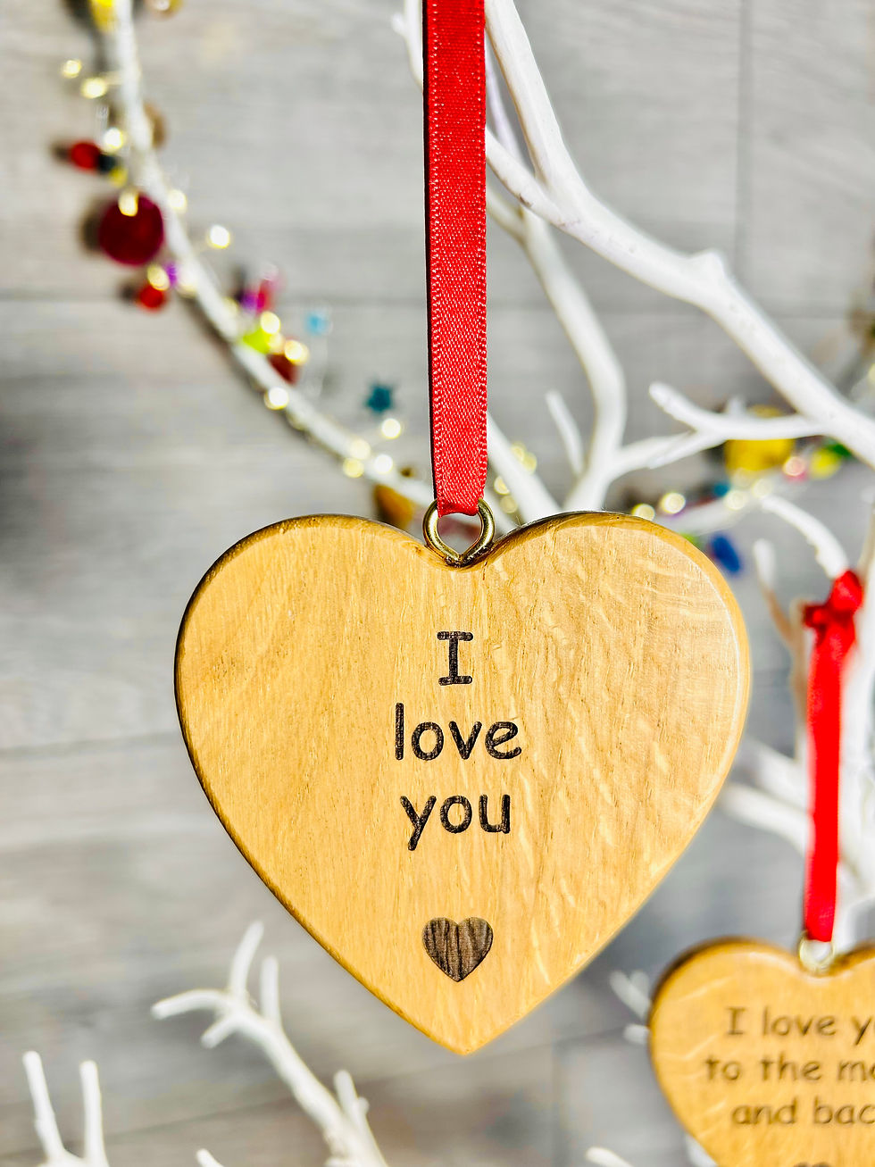 Thumbnail: Valentine's Wooden Hanging Heart, Home Décor